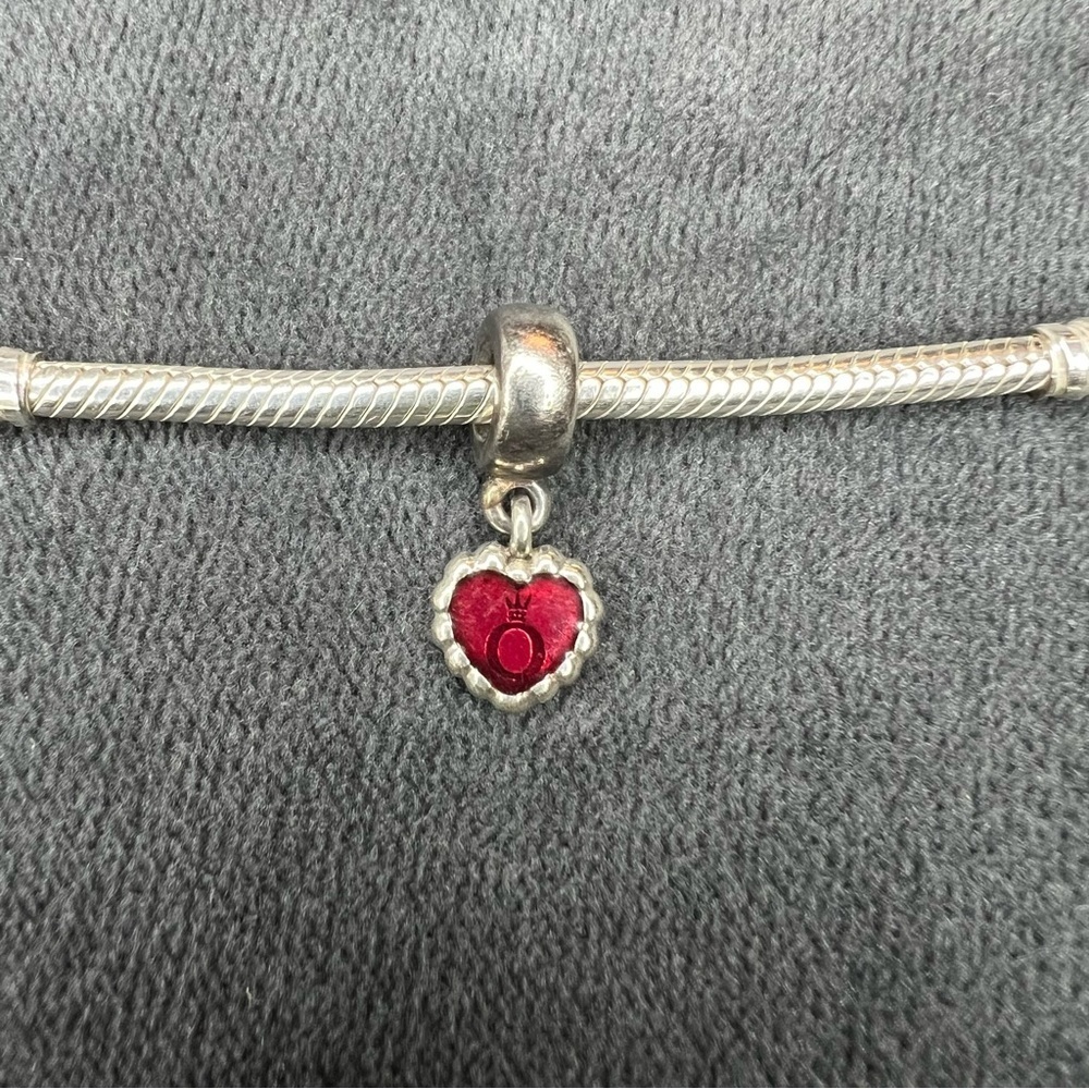 RETIRED Pandora Fuchsia Enamel Forever Dangle Charm
